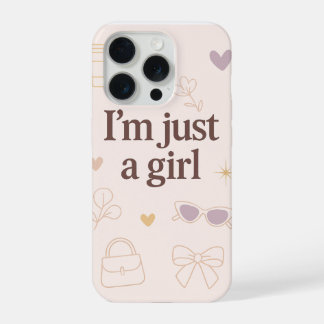 I’m Just a Girl Aesthetic iPhone 15 Pro Case