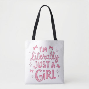 I’m Just a Girl Cute Aesthetic Tote Bag