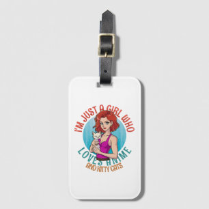 I m Just a Girl Who Loves Cats Luggage Tag