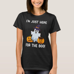 I m Just Here For The Boo Cute Halloween Pumpkin T-Shirt