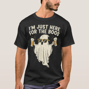 I’m Just Here For The Boos Funny Ghost Beer Funny T-Shirt