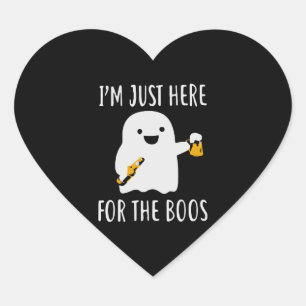 I m just here for the boos halloween heart sticker
