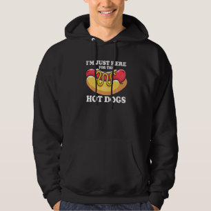 I M Just Here For The Hotdogs Hot Dog Costume Hoodie