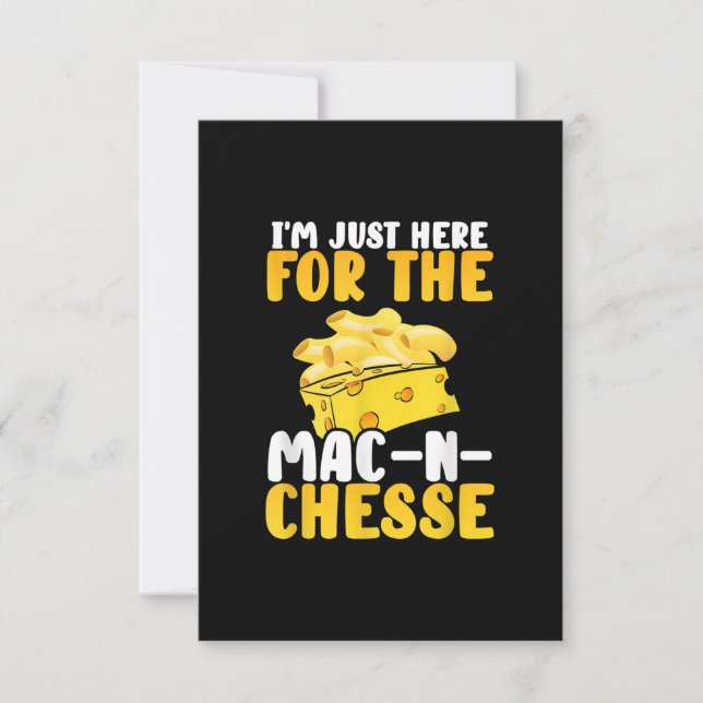 I’m Just Here  Mac And Cheese Thanksgiving Dinner RSVP Card (Front)
