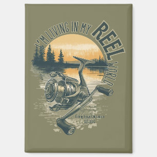 I’m Living in My Funny Fisherman Gift Magnet