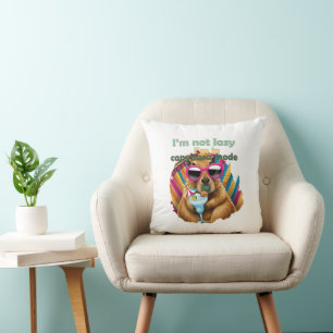 I’m not lazy, I’m in capybara mode ,funny capybara Cushion