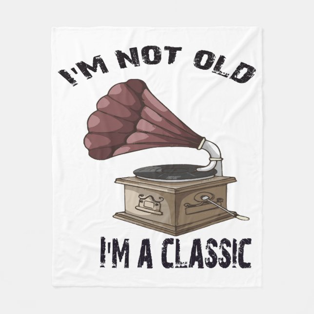 I m not old i m classic fleece blanket (Front)