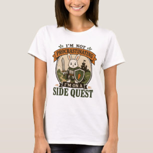 I’m Not Procrastinating Side Quest Rabbit Knight T-Shirt