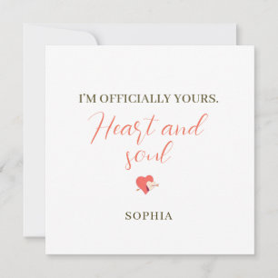 I’m Officially Yours Heart and Soul – Personalised Holiday Card
