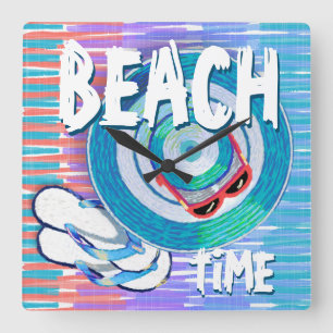 I’m On Beach Time! Square Wall Clock