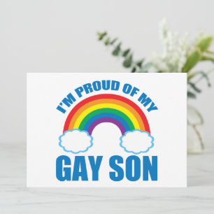 I’m Proud of My Gay Son Mum Dad Pride Rainbow Card