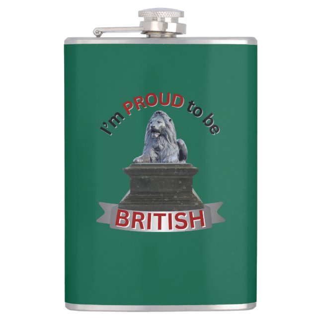 I’m Proud to be British Hip Flask (Front)