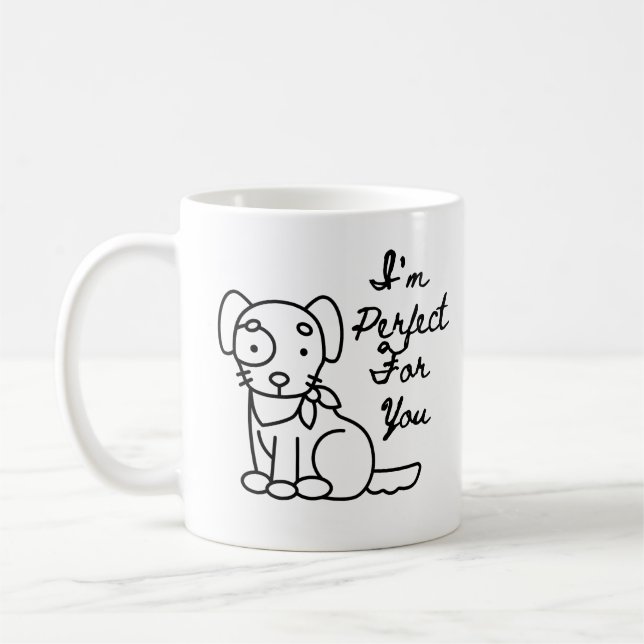 I’m Purrfect for You Dog Coffee Mug – Cute Pet  (Left)
