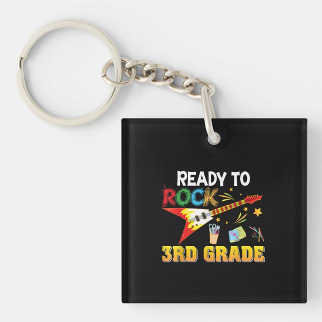 I’m Ready To Rock 3rd Grade Third Back To School G Key Ring (Front)