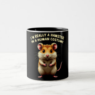 I’m Really a Hamster in a Human Costume Two-Tone Coffee Mug