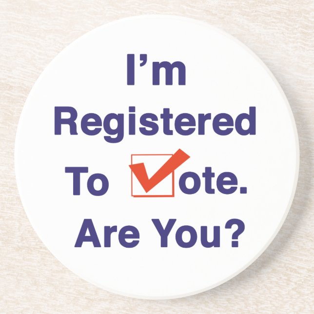 I’m Registered to Vote 2026 Coaster (Front)