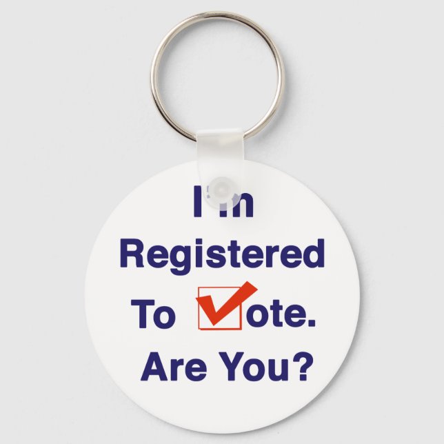 I’m Registered to Vote 2026 Key Ring (Front)