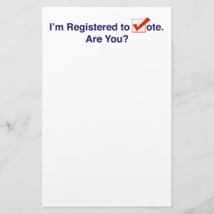 I’m Registered to Vote 2026 Stationery