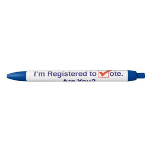 I’m Registered to Vote Black Ink Pen