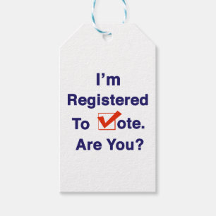 I’m Registered to Vote Gift Tags