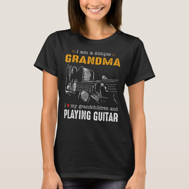 I M Simple Grandma I Love My Grandchildren & Playi T-Shirt (Front)