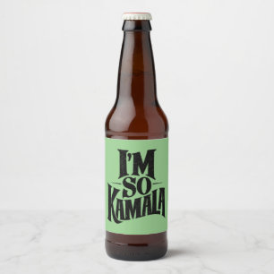 I’m so Kamala Brat Green Meme Beer Bottle Label