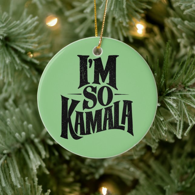 I’m so Kamala Brat Green Meme  Ceramic Ornament (Tree)