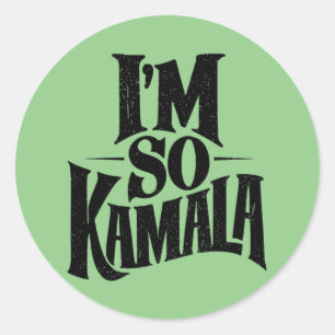 I’m so Kamala Brat Green Meme Classic Round Sticker