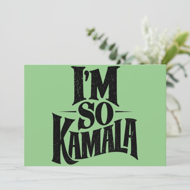 I’m so Kamala Brat Green Meme  Invitation (Standing Front)