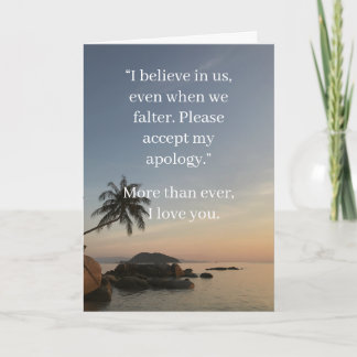 I’m Sorry Relationship Card | Elegant Apology