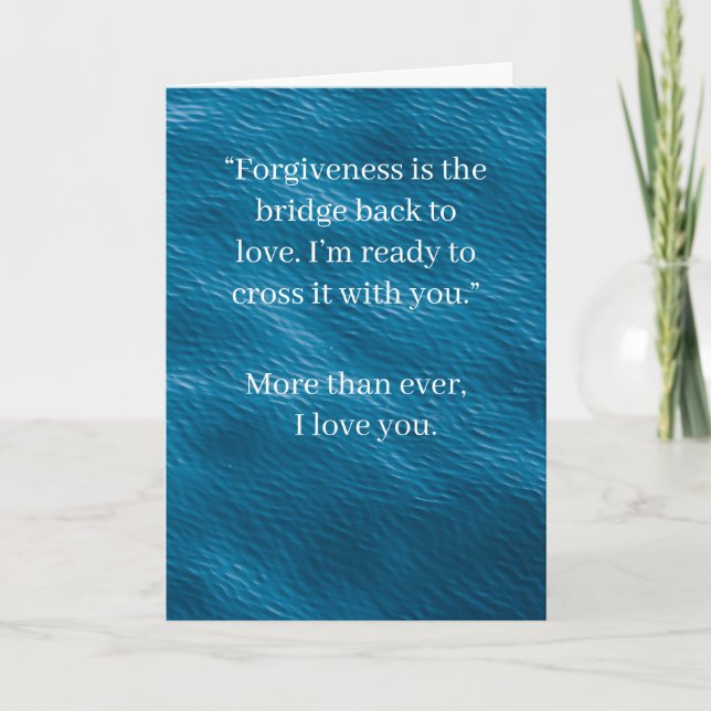 I’m Sorry Relationship Card | Elegant Apology (Front)