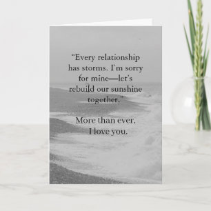 I’m Sorry Relationship Card Elegant Apology