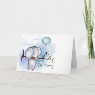 I’m Sorry Sad Elephant Card