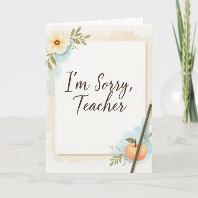 I’m Sorry Teacher  Card (Front)
