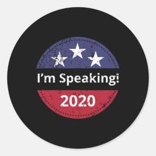 I&#';m Speaking Biden Harris Debate 2020  Classic Round Sticker