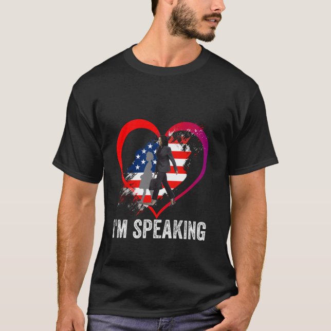 I m speaking Kamala Harris 2024 President Comma La T-Shirt (Front)