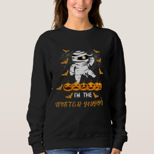 I m The Aunt Mummy Halloween Scary Mummy And Pumpk Sweatshirt