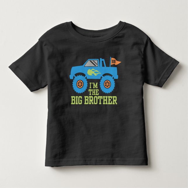 I’m The Big Brother Monster Truck Toddler T-Shirt (Front)