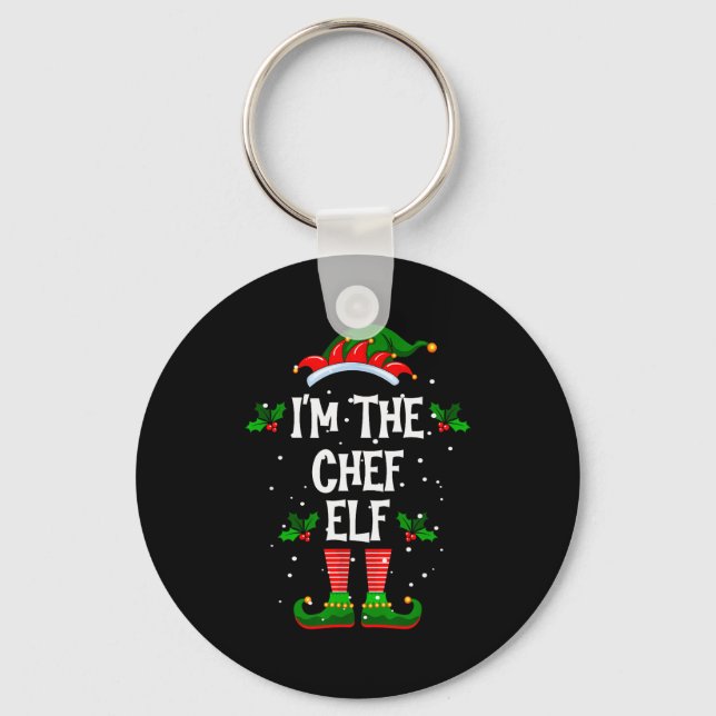 I’m The Chef Elf Christmas Xmas Pajama Pj Men Wome Key Ring (Front)