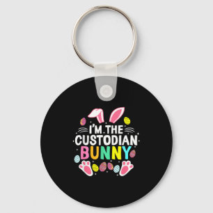 I’m The Custodian Bunny Happy Easter Day Cute _1 Key Ring