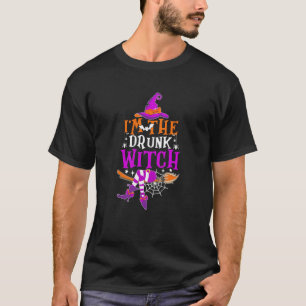 I m The Drunk Witch Shirt Funny Witch Halloween Co
