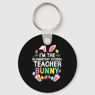 I’m The Elementary School Teacher Bunny Happy East Key Ring