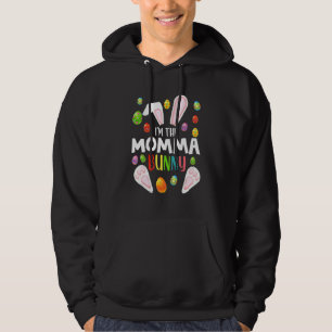 I M The Momma Bunny Funny Matching Family Easter Hoodie