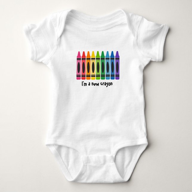 I’m the new crayon Baby-Matching Family Baby Bodysuit (Front)