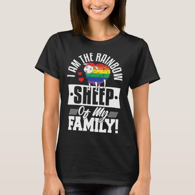 I m The Rainbow Sheep Of My Family Gif Gay Pride L T-Shirt (Front)