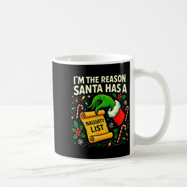 I’m The Reason Santa Has A Naughty List Christmas  Coffee Mug (Right)