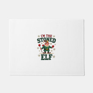 I�m The Stoned Elf Vintage Christmas Dabbing Unico Doormat