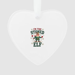 I�m The Stoned Elf Vintage Christmas Dabbing Unico Ornament