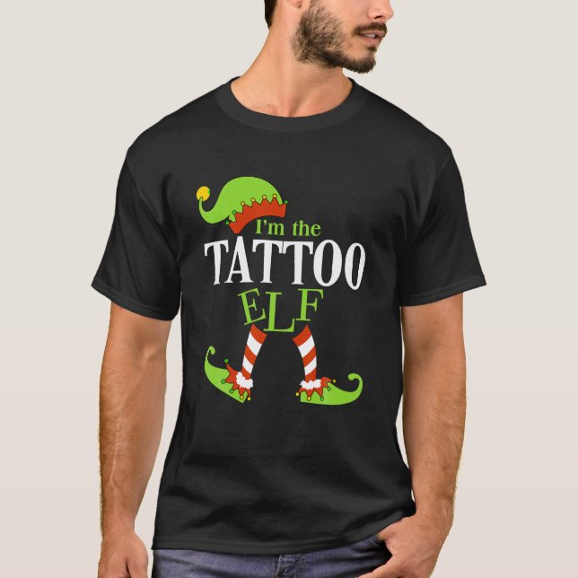 I m The TATTOO Elf Family Group Matching PJ Christ T-Shirt (Front)