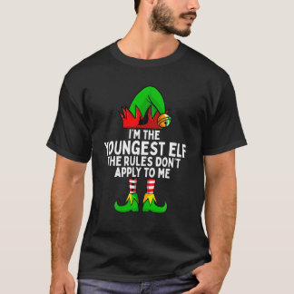 I m The Youngest Elf Matching Family Christmas T S T-Shirt